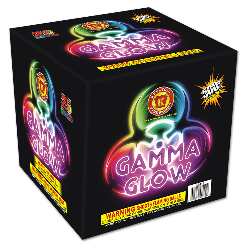 Gamma Glow, Keystone Fireworks, 500 Gram Cake