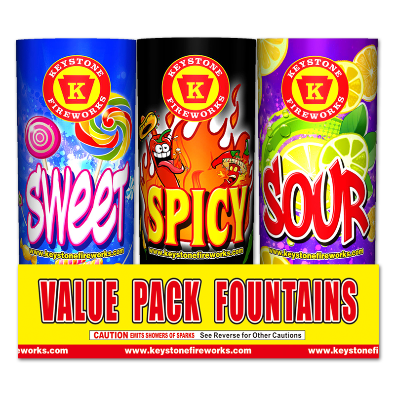 Keystone Fireworks, Value Pack, Fountains