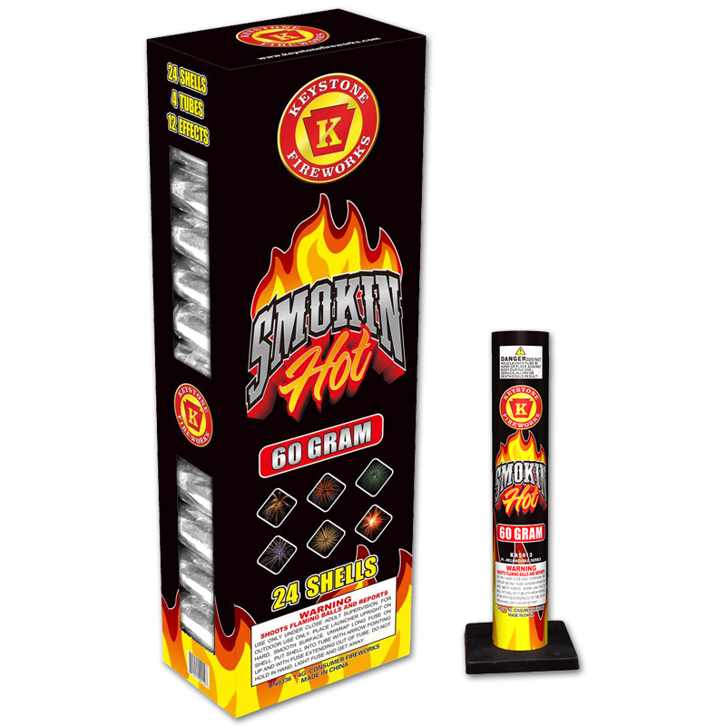 Smokin' Hot, 60 Gram Shell, Keystone Fireworks, Pennsylvania, Mortar